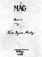 Tituln list Mchova rukopisu Mje (v pvodnm pravopise)